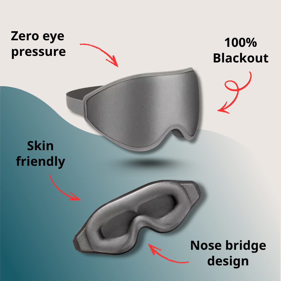 AERVO™ CloudDream Sleep Mask – Stone Grey