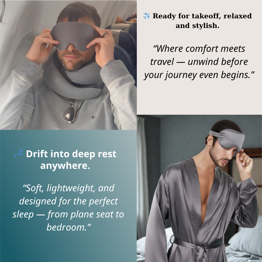 AERVO™ CloudDream Sleep Mask – Stone Grey