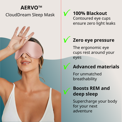 AERVO™ CloudDream Sleep Mask – Rose Dawn